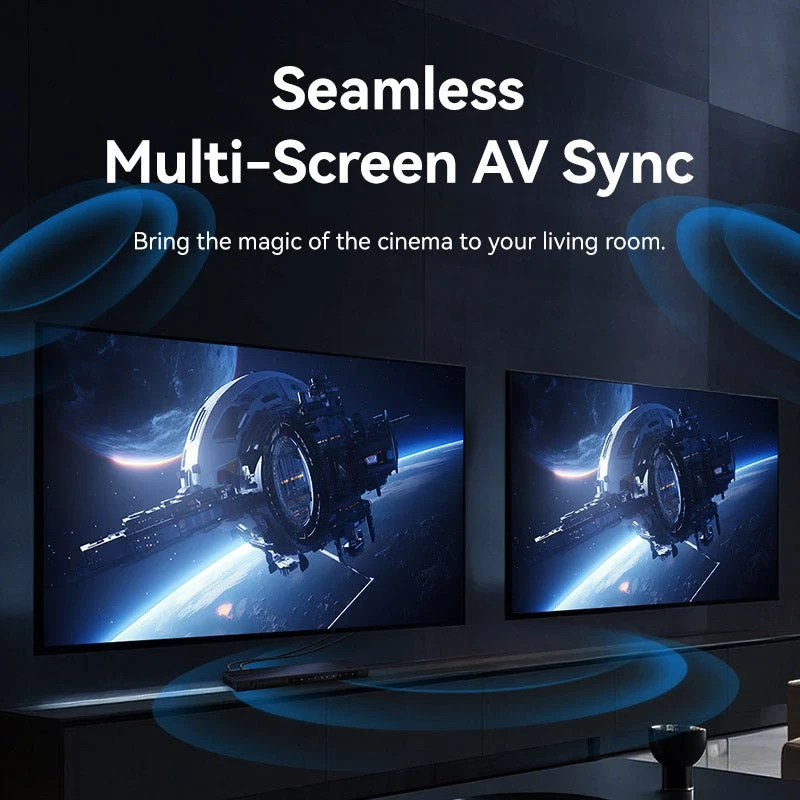 Vention 1-In & 8-Out HDMI™ Splitter 4K@60Hz Black Aluminum Alloy Type EU Standard - Image 8