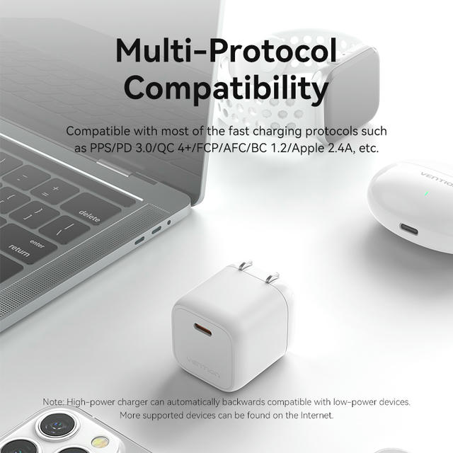 Vention 1-port USB-C GaN Charger(30W) US Plug - Image 10