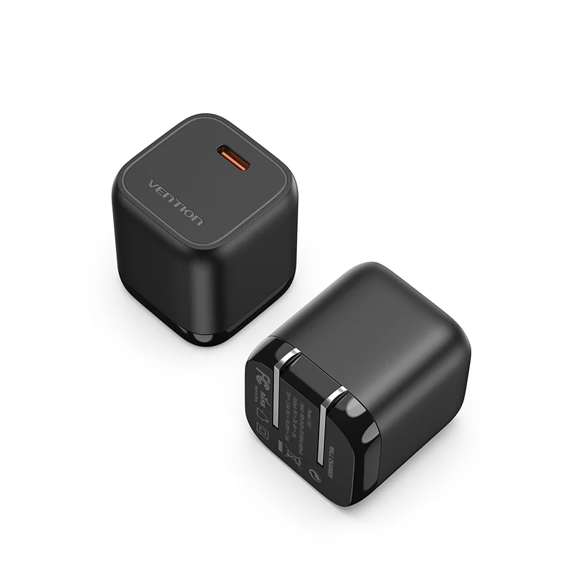 Vention 1-port USB-C GaN Charger(30W) US-Plug White - Image 3