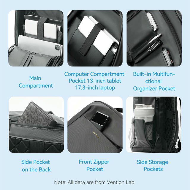 Vention 17.3 Inch Water-Repellent Laptop Backpack - Image 4
