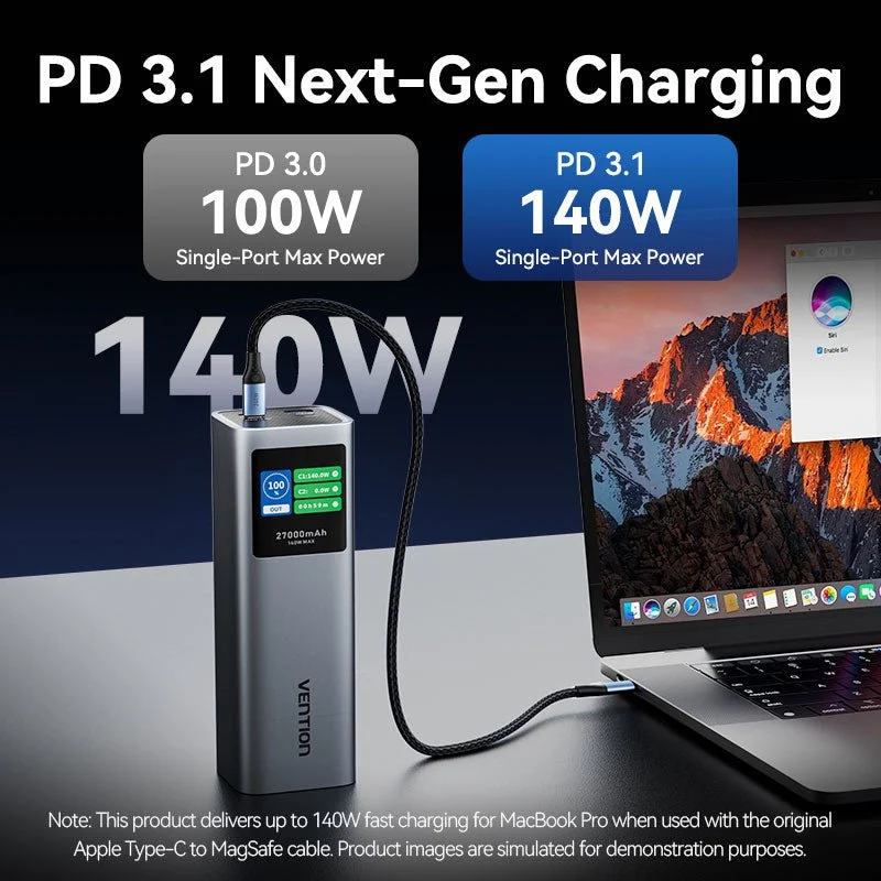 Vention 27000mAh Power Bank 140W - Image 10