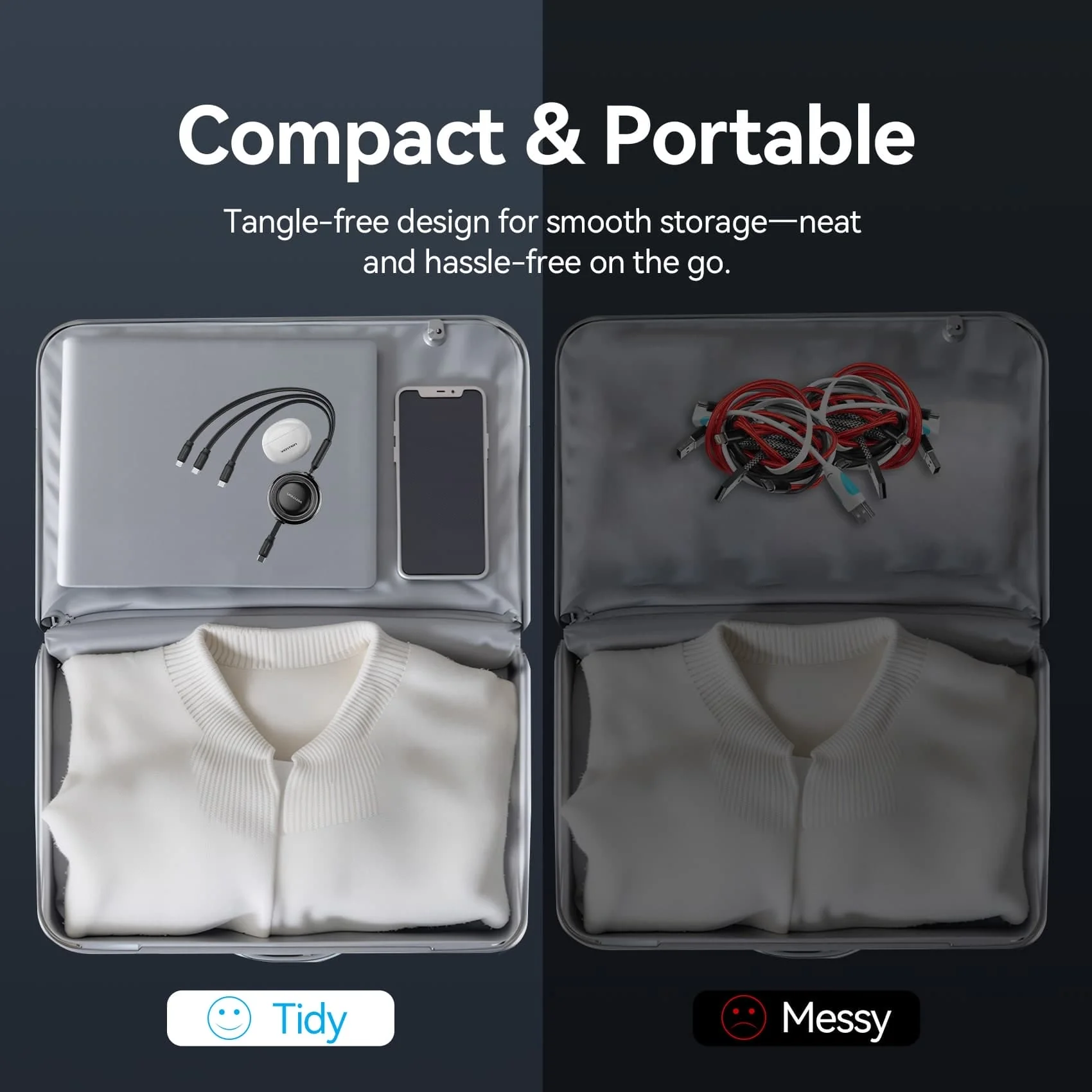 Vention 3-in-1 USB 2.0 Retractable Charging Cable - Image 14