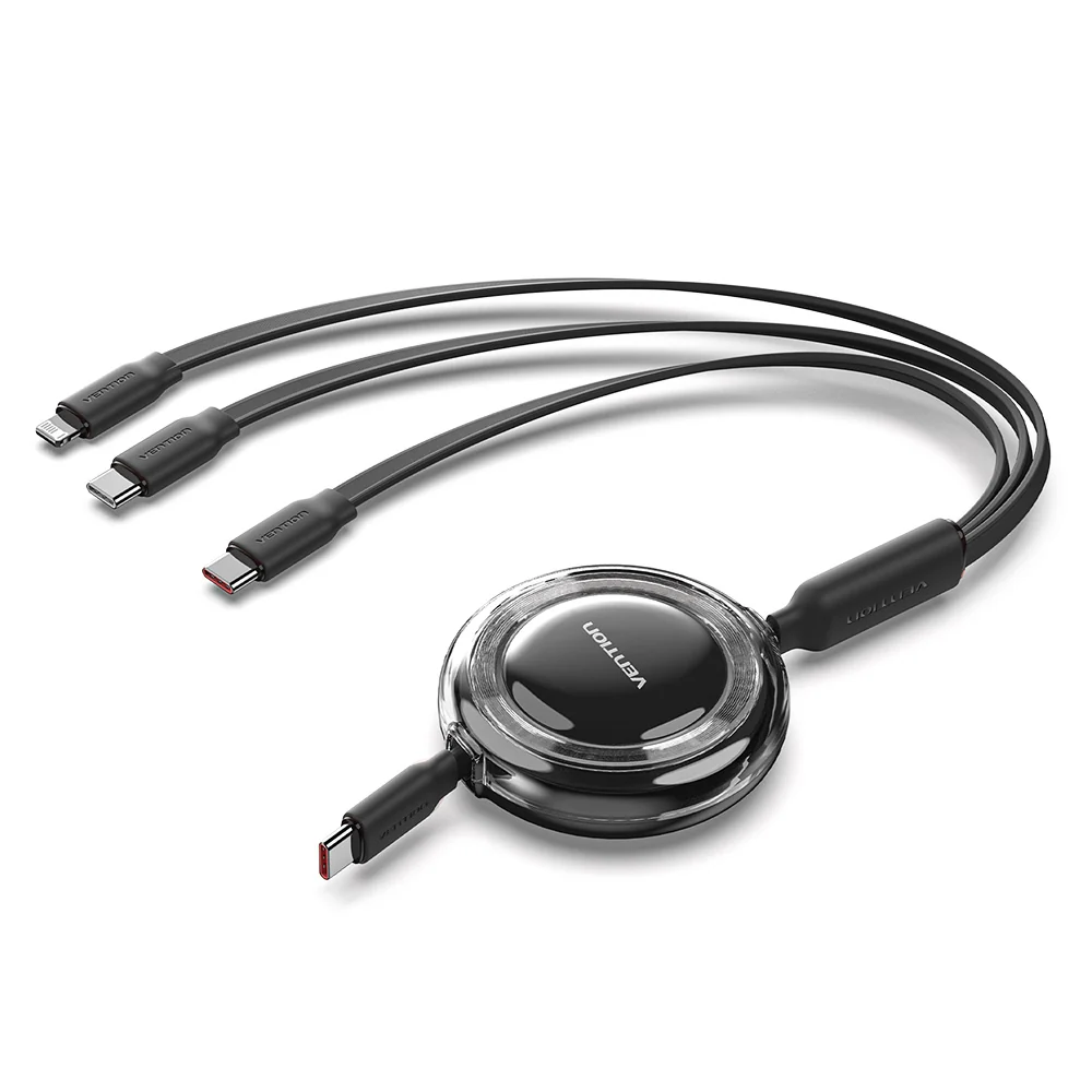Vention 3-in-1 USB 2.0 Retractable Charging Cable - Image 3