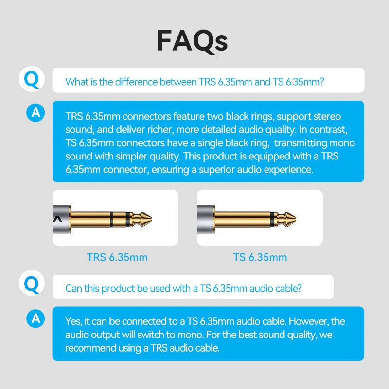 Vention 6.35mm Male to Female Audio Cable - Image 15