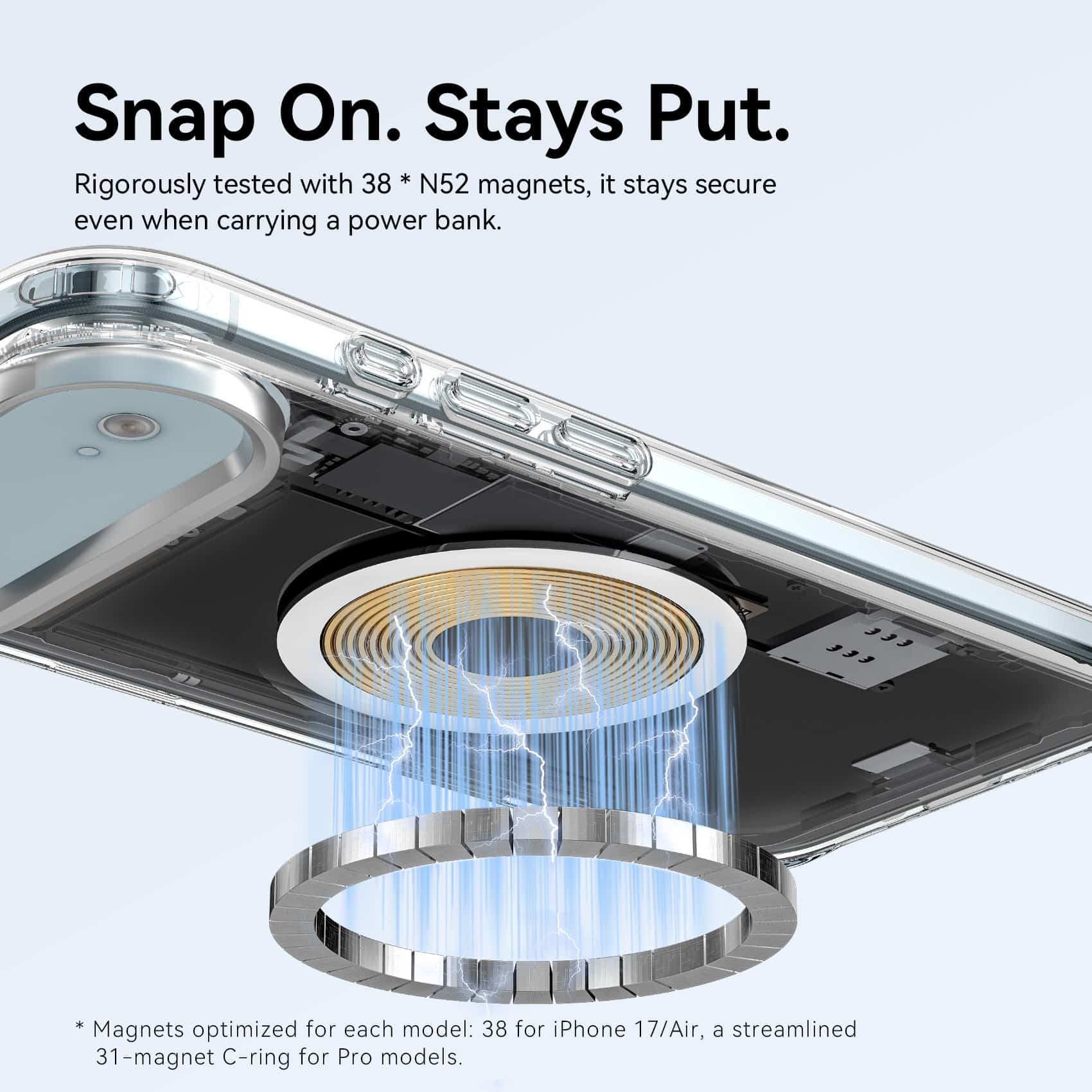 Vention Concise Impact Case for iPhone 17 with MagSafe Transparent - Image 8