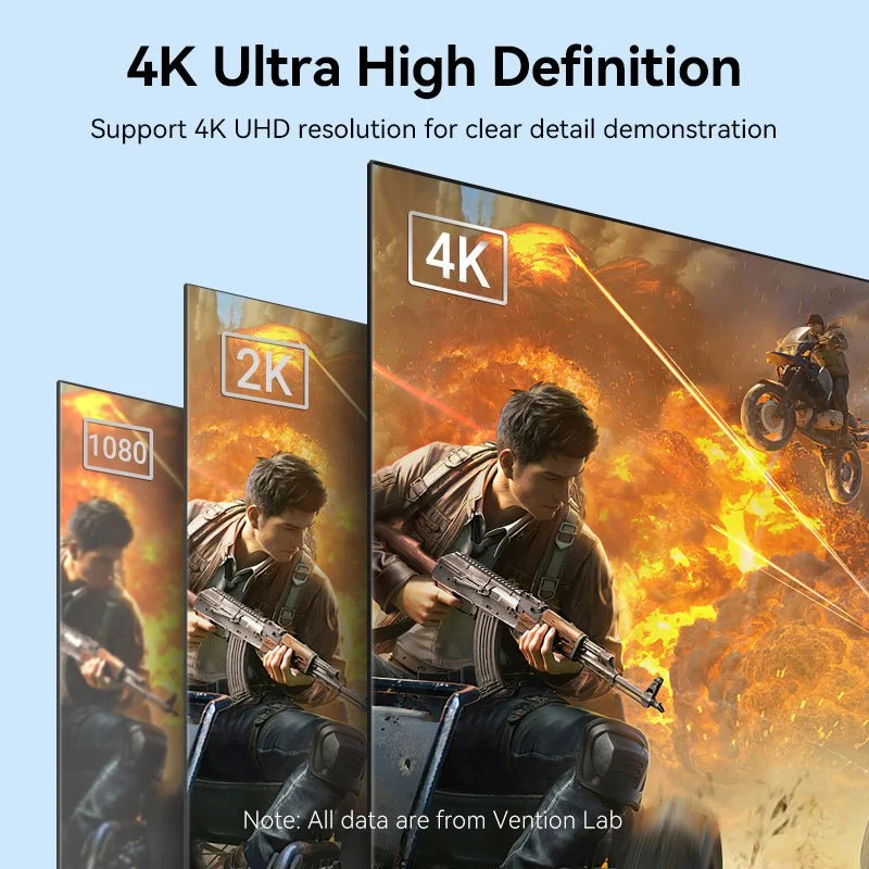 Vention cotton Braided 4K DP Male to HDMI-A Male HD Cable - Image 3