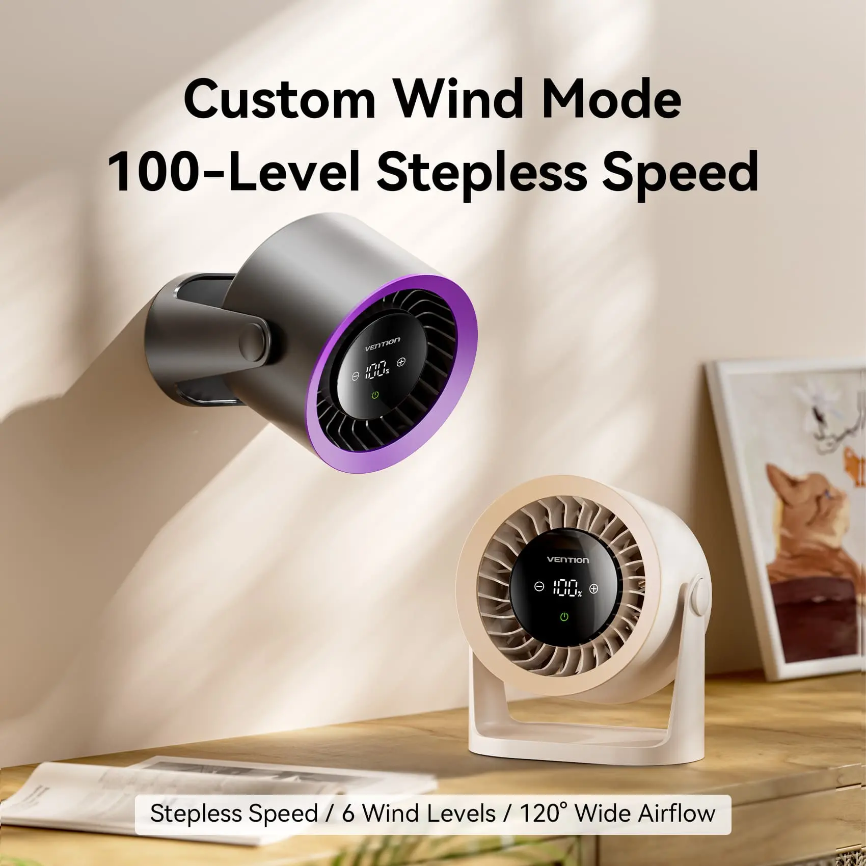 Vention Desktop Air Circulation Fan - Image 3