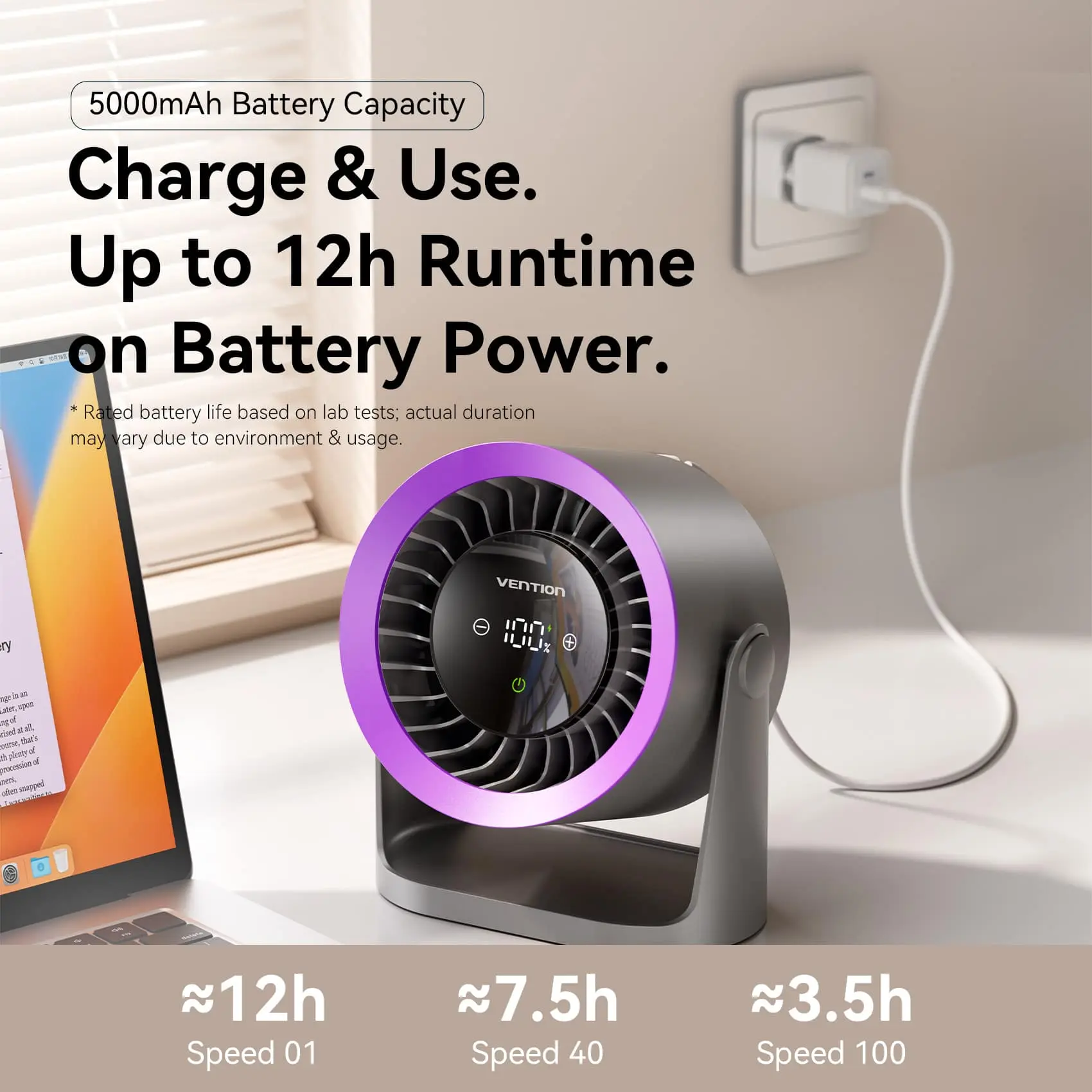 Vention Desktop Air Circulation Fan - Image 9
