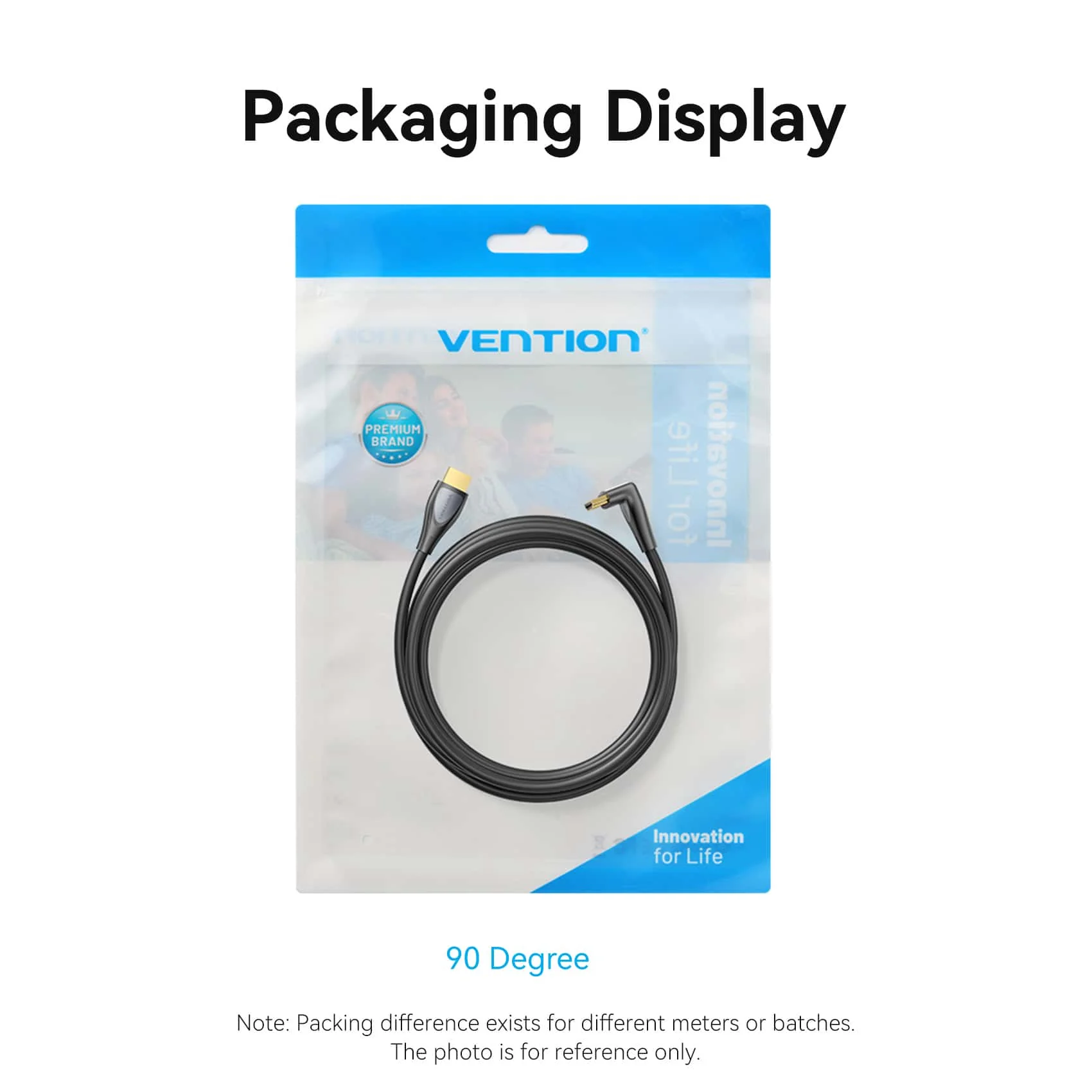 Vention HDMI™-A Male to Male 4K HD Right Angle Cable 90 Degree - Image 16