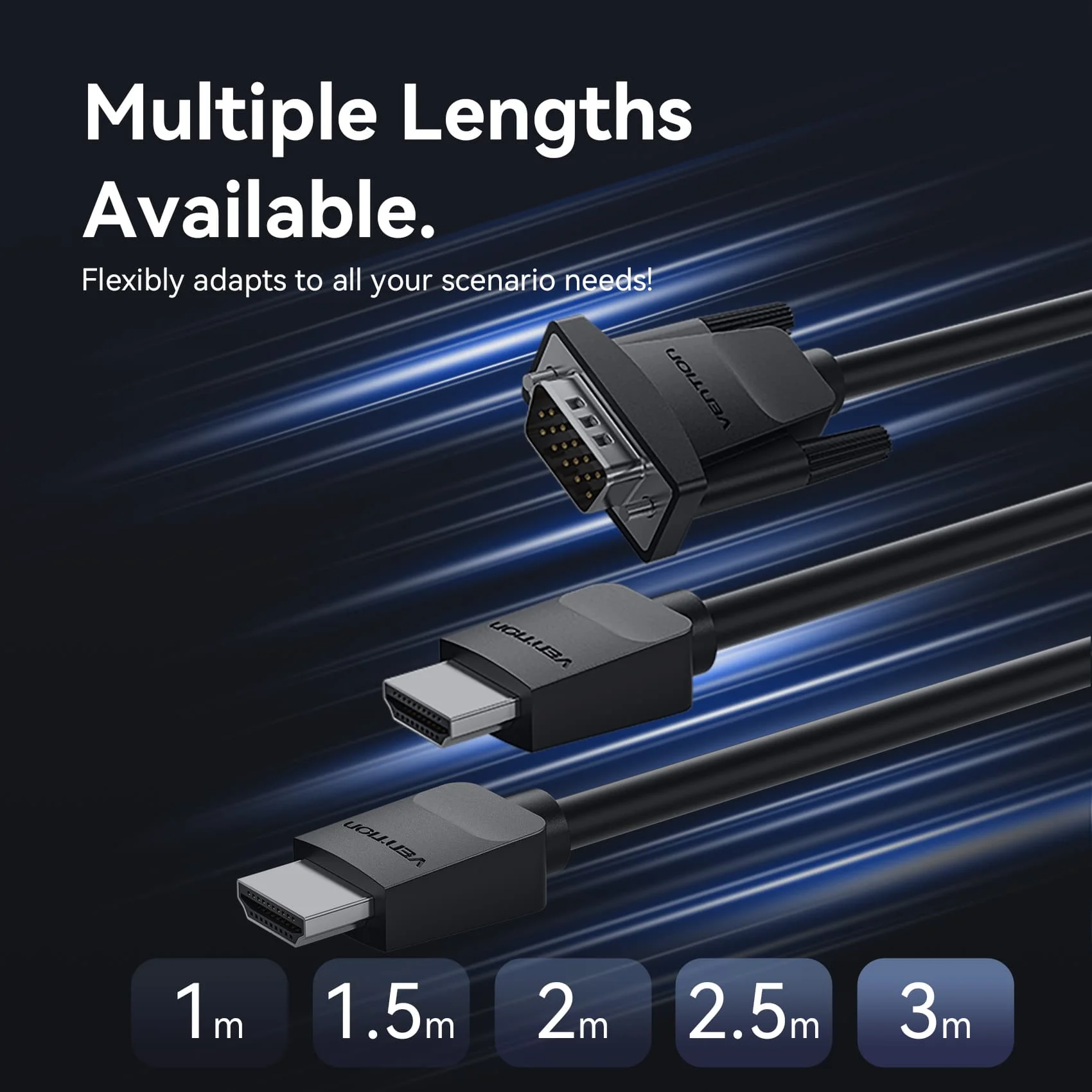 Vention HDMI™-A Male to VGA Male HD Cable Black - Image 8