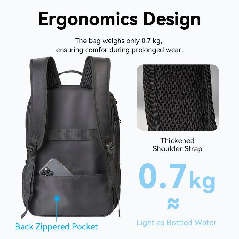 Vention Laptop Backpack (45cm x 28cm x 15cm) Black - Image 4