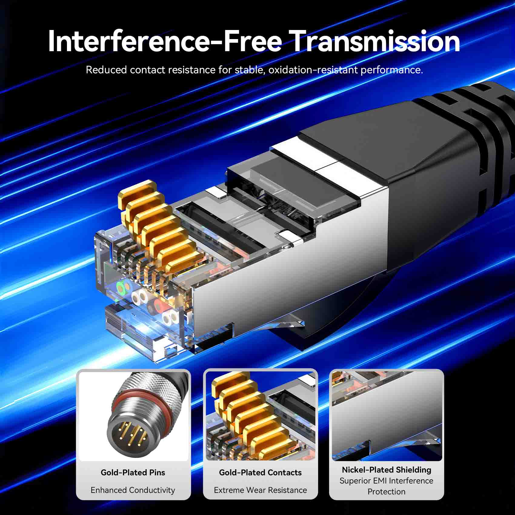 Vention M12 8 Pin A-Code to RJ45 Ethernet Patch Cable - Image 5