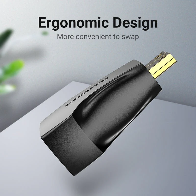 Vention Mini HDMI Male to HDMI Female Adapter Black - Image 6