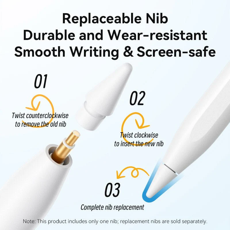Vention Stylus Pen for iPad with Palm Rejection & Touch Switch White - Image 3