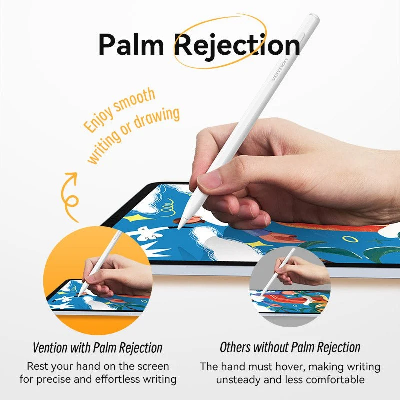 Vention Stylus Pen for iPad with Palm Rejection & Touch Switch White - Image 8