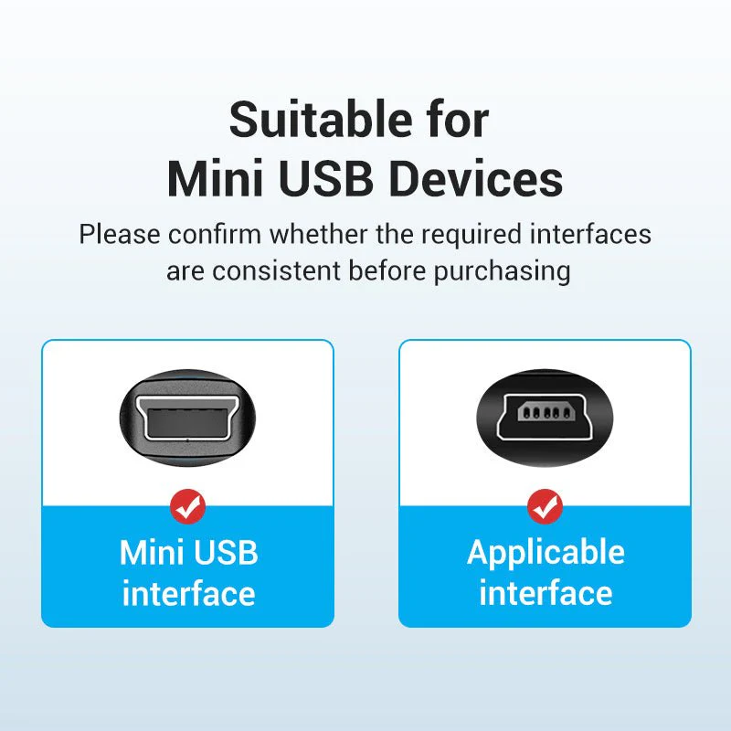 Vention USB 2.0 C Male to Mini-B Male 2A Cable - Image 11