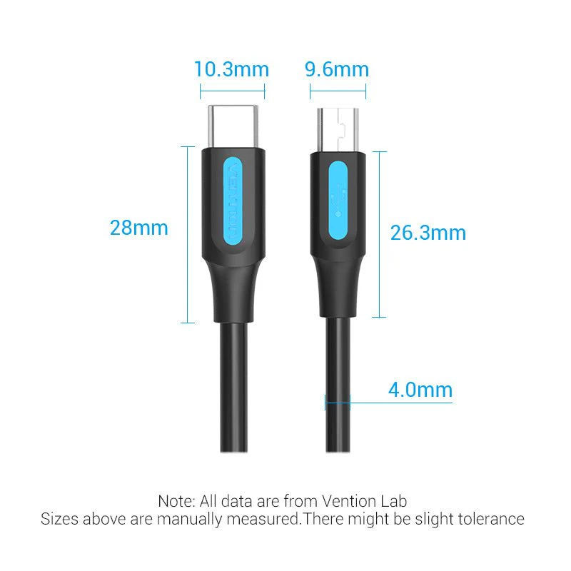 Vention USB 2.0 C Male to Mini-B Male 2A Cable - Image 14