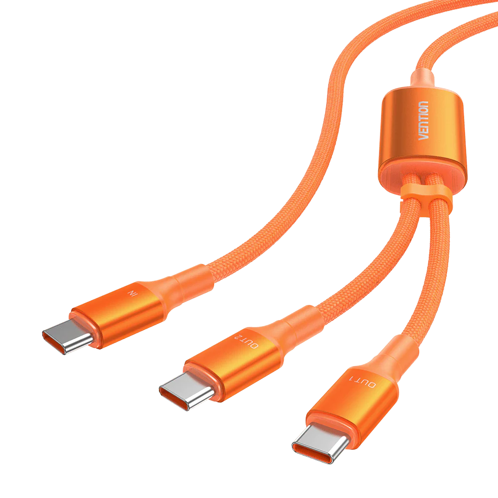 Vention USB 2.0 Type-C Male to 2 Type-C Male 5A Cable Black Aluminum Alloy Type - Image 22