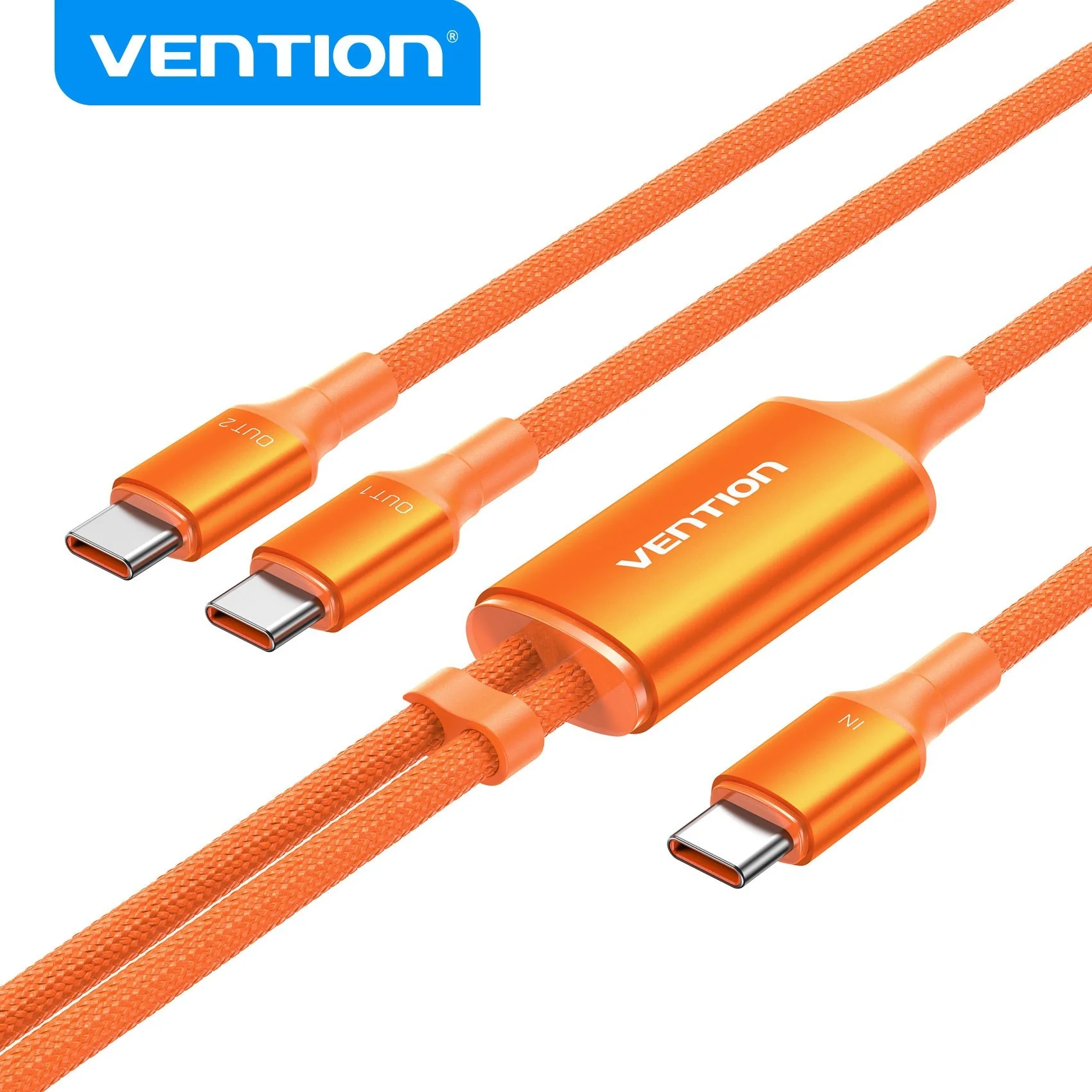 Vention USB 2.0 Type-C Male to 2 Type-C Male 5A Cable Black Aluminum Alloy Type - Image 27