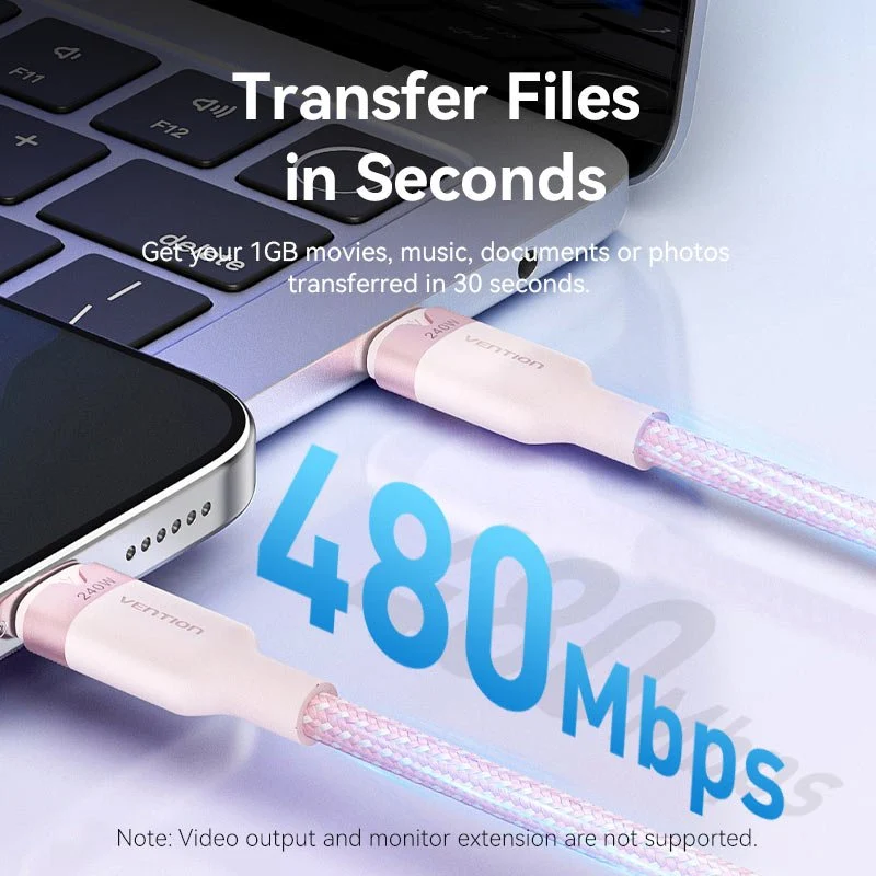 Vention USB 2.0 Type-C Male to Type-C Male 5A Cable Aluminum Alloy Type - Image 14