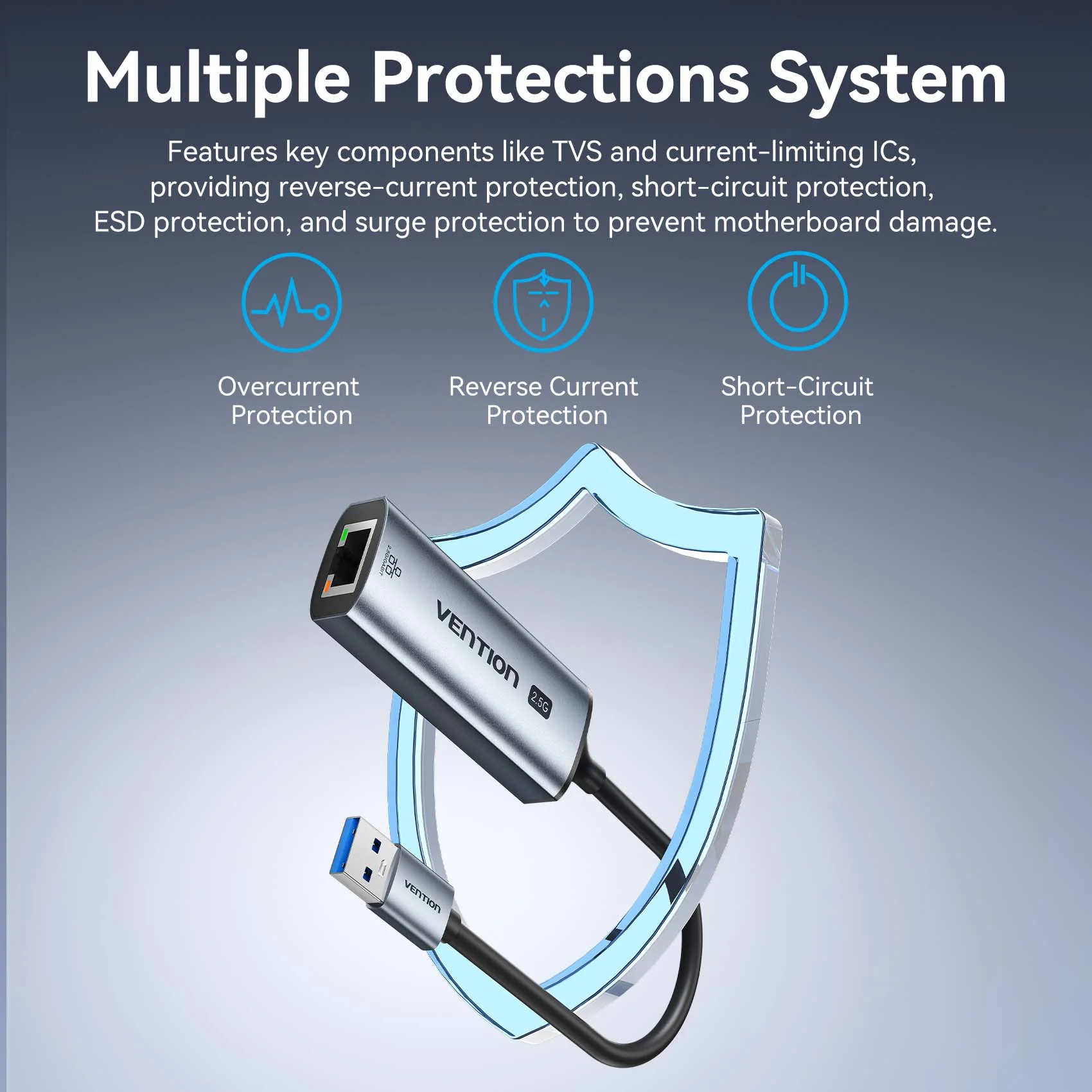 Vention USB-A to 2.5G Ethernet Adapter - Image 8