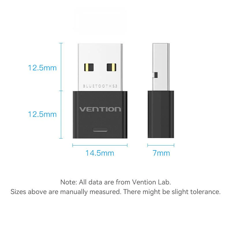 Vention USB Bluetooth 5.3 Adapter Black Mini Type - Image 13