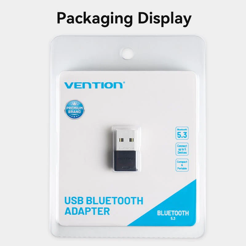 Vention USB Bluetooth 5.3 Adapter Black Mini Type - Image 14