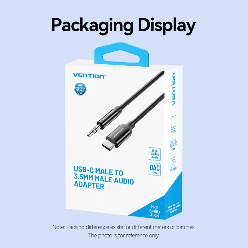 Vention USB-C Male to 3.5mm Male Audio Cable with DAC Adapter ABS Type - Image 15