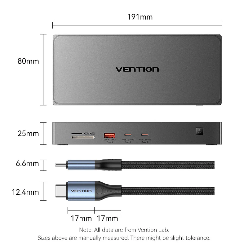 Vention 11-in-1 USB-C DisplayLink Docking Station - Image 17