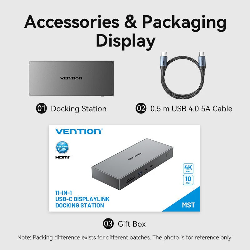 Vention 11-in-1 USB-C DisplayLink Docking Station - Image 18
