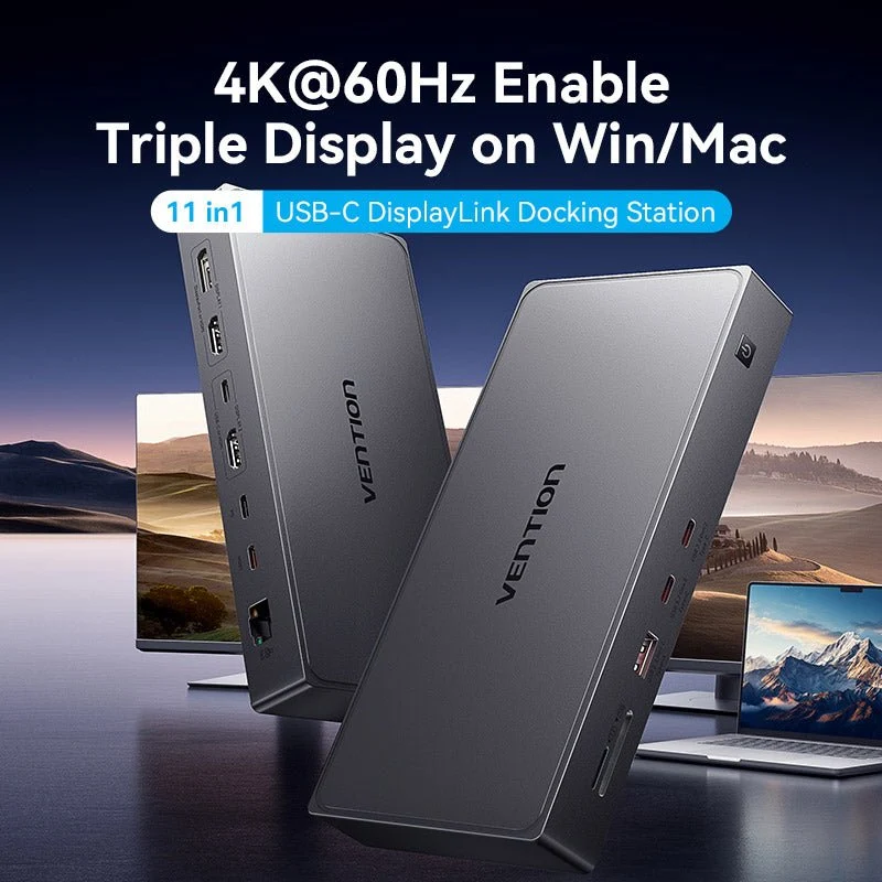 Vention 11-in-1 USB-C DisplayLink Docking Station - Image 2