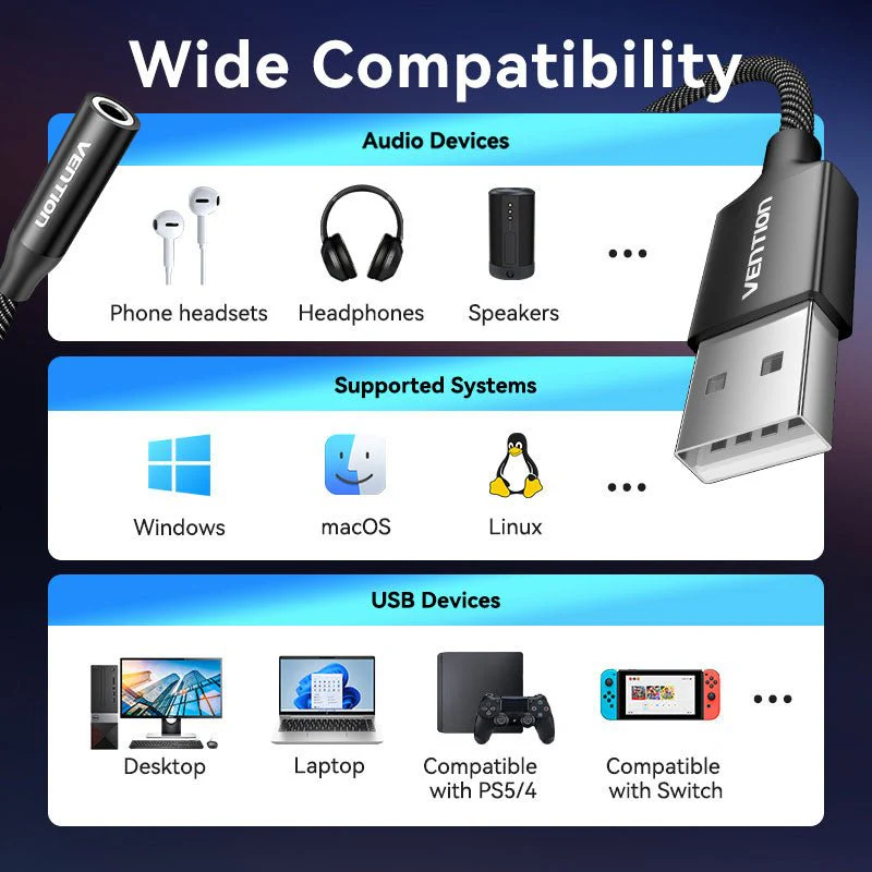 Vention USB External Sound Card - Image 12