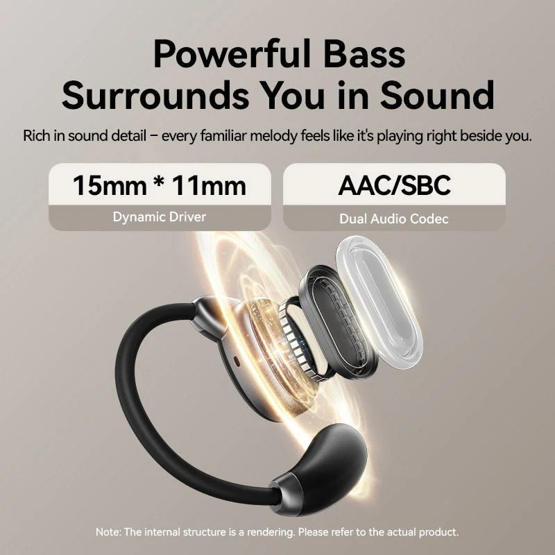 Vention Wireless Bluetooth Open Ear Headphones OpenBeat O15 Black - Image 9