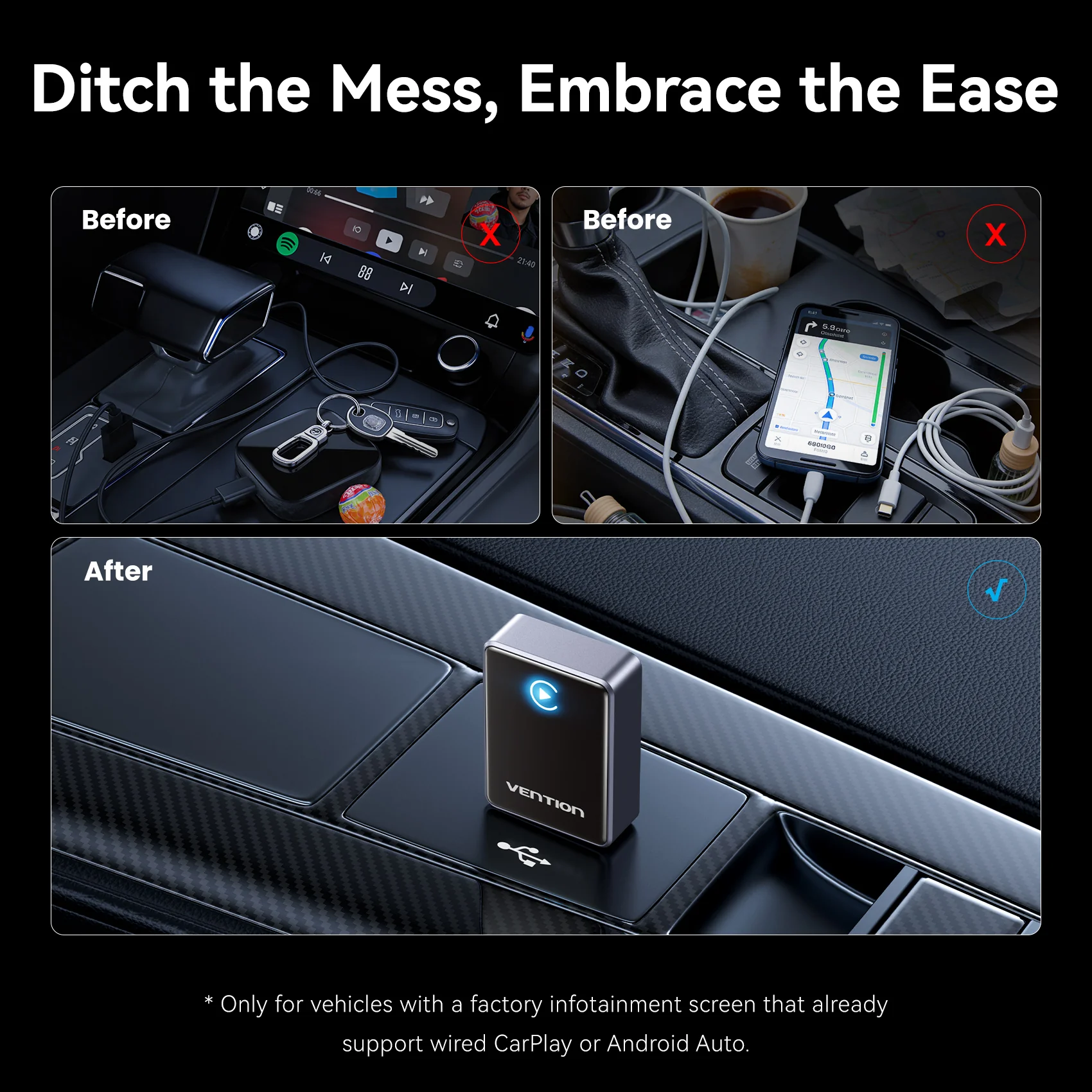 Vention Wireless CarPlay Adapter - Image 2