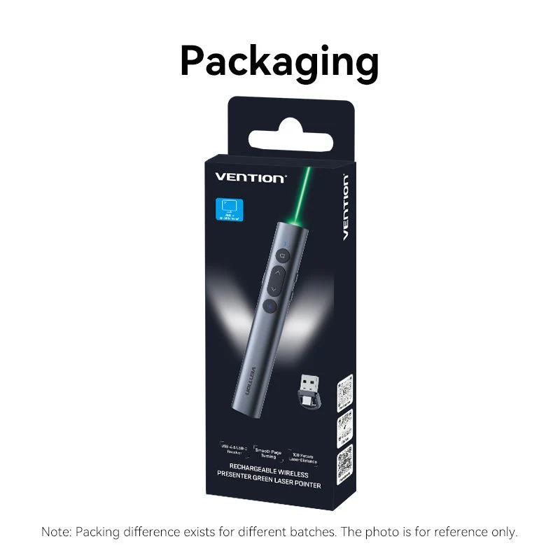 Vention Wireless PowerPoint Presentation Clicker with Green Laser Pointer - Image 20