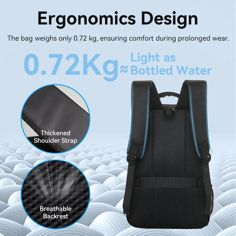 Vention Water-Repellent Laptop Backpack Black - Image 7