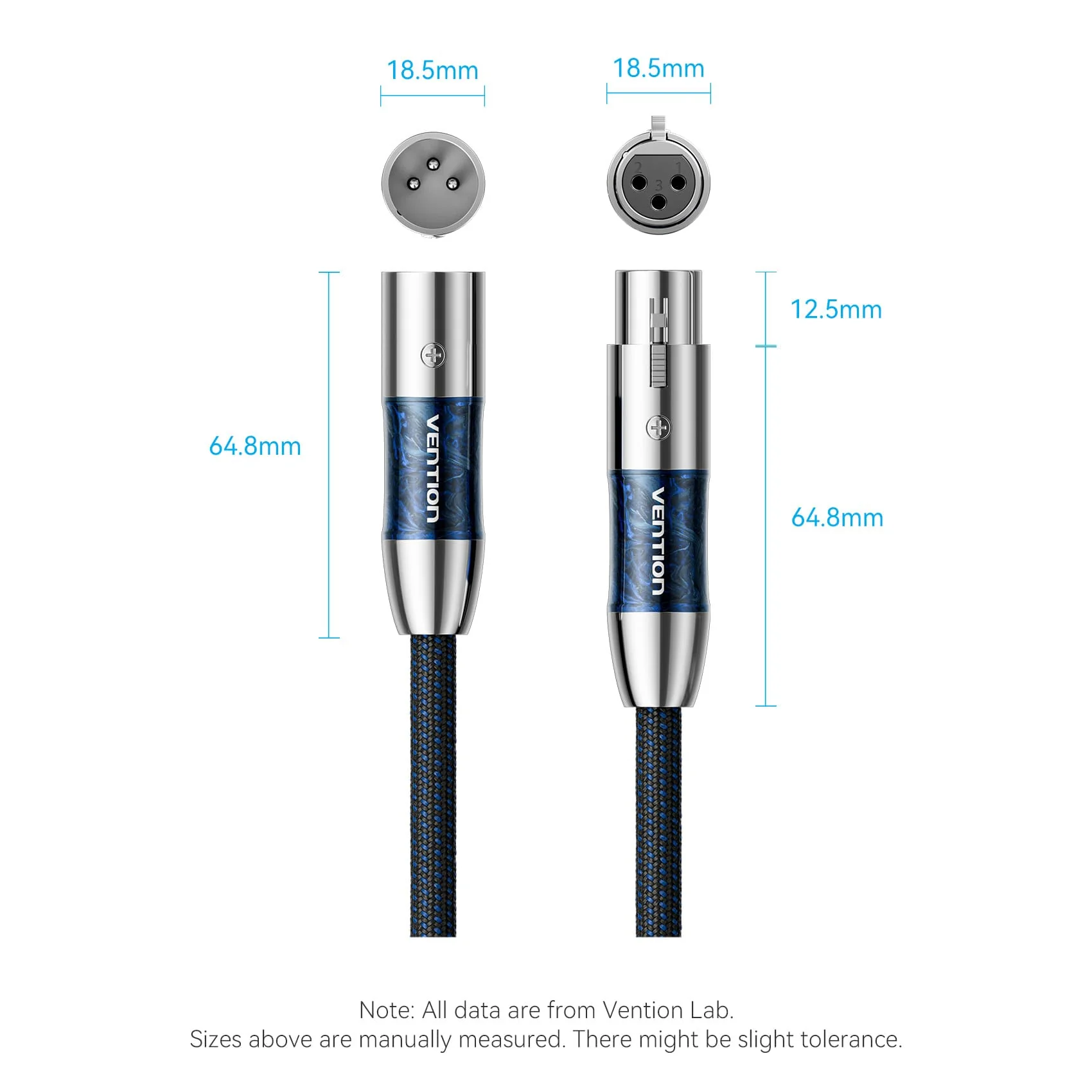 Vention XLR Male to XLR Female Microphone Cable (Hi-Fi) - Image 11